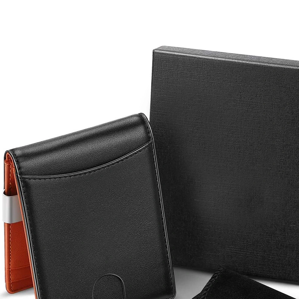 Hot Sales Slim Leather Bifold Classic Money Clip Wallet RFID Men Wallet